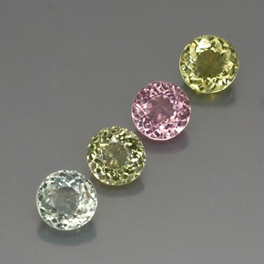 2.71 ct Multicolor Tourmaline Stone, Natural Tourmaline in Round Facet Shape for Sale