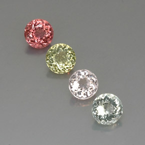 2.26 ct Multicolor Tourmaline Gemstone, Tourmaline Gem in Round Facet Shape for Sale.