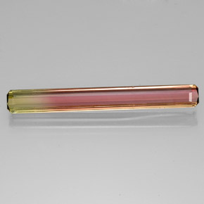 5.14 ct Bi-color Tourmaline Gemstone, Tourmaline Gem in Octagon Facet Shape for Sale.