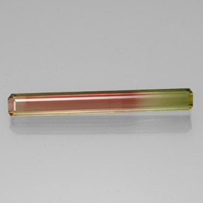 6.88 ct Bi-color Tourmaline Gemstone, Tourmaline Gem in Octagon Facet Shape for Sale.