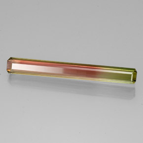 6.88 ct Bi-color Tourmaline Stone, Natural Tourmaline in Octagon Facet Shape for Sale