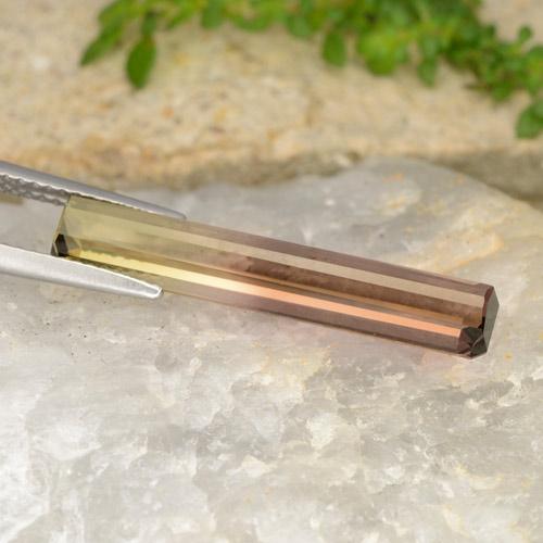 Tourmaline Gemstone in 25.6 x 4.6 mm Size for Sale, Tourmaline Stone in Bi-color Color