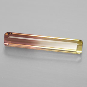 4.12 ct Bi-color Tourmaline Stone, Natural Tourmaline in Octagon Facet Shape for Sale
