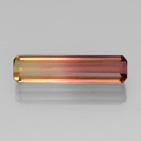 3.18 ct Bi-color Tourmaline Gemstone, Tourmaline Gem in Octagon Facet Shape for Sale.