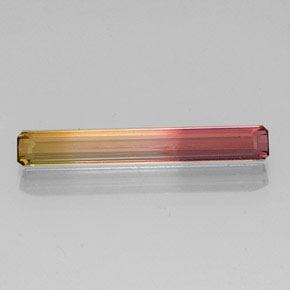 2.37 ct Bi-color Tourmaline Gemstone, Tourmaline Gem in Octagon Facet Shape for Sale.