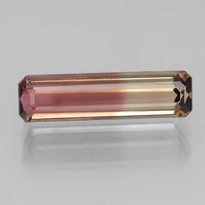 1.94 ct Bi-color Tourmaline Gemstone, Tourmaline Gem in Octagon Facet Shape for Sale.