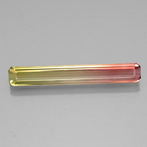 3.51 ct Bi-color Tourmaline Gemstone, Tourmaline Gem in Octagon Facet Shape for Sale.