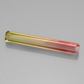 3.51 ct Bi-color Tourmaline Stone, Natural Tourmaline in Octagon Facet Shape for Sale