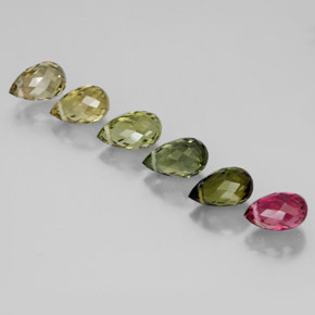 0.6ct Briolette with Hole Multicolor Tourmaline Gem for sale 0.6ct Briolette with Hole Multicolor Tourmaline Gem (ID: 331319)