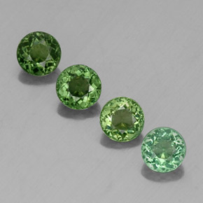 1.86 ct Green Tourmaline Gemstone, Tourmaline Gem in Round Facet Shape for Sale.