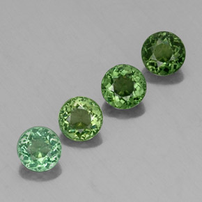 1.86 ct Green Tourmaline Stone, Natural Tourmaline in Round Facet Shape for Sale