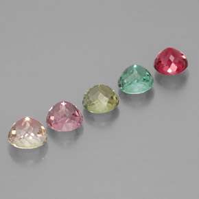 Tourmaline Gemstone in 4.6 mm Size for Sale, Tourmaline Stone in Multicolor Color