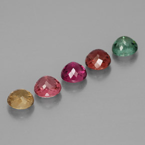 Tourmaline Gemstone in 4.6 mm Size for Sale, Tourmaline Stone in Multicolor Color