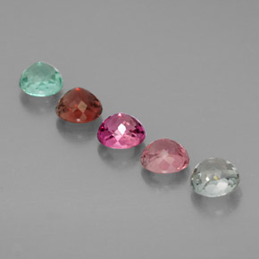 Tourmaline Gemstone in 4.5 mm Size for Sale, Tourmaline Stone in Multicolor Color