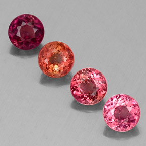 2.05 ct Multicolor Tourmaline Gemstone, Tourmaline Gem in Round Facet Shape for Sale.