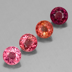 2.05 ct Multicolor Tourmaline Stone, Natural Tourmaline in Round Facet Shape for Sale