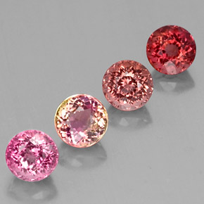 3.35 ct Multicolor Tourmaline Stone, Natural Tourmaline in Round Facet Shape for Sale