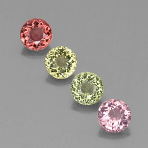 1.91 ct Multicolor Tourmaline Gemstone, Tourmaline Gem in Round Facet Shape for Sale.
