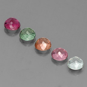 Tourmaline Gemstone in 4.7 mm Size for Sale, Tourmaline Stone in Multicolor Color
