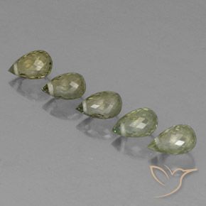 Tourmaline Gemstones in 5.7 x 3.4 mm Size for Sale, Tourmaline Stones in Light Forest Green Color