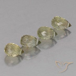 1.88 ctw Green Tourmaline Stones, Natural Tourmaline in Briolette with Hole Shape for Sale