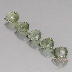 2.72 ctw Green Tourmaline Gemstones, Tourmaline Gems in Briolette with Hole Shape for Sale.