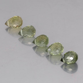 2.16 ctw Green Tourmaline Gemstones, Tourmaline Gems in Briolette with Hole Shape for Sale.