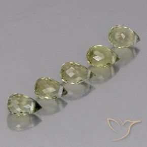 2.01 ctw Green Tourmaline Stones, Natural Tourmaline in Briolette with Hole Shape for Sale