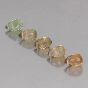 Multicolor Turmalina Gema - 0.4ct Corte Briolette con Agujero (ID: 335588)