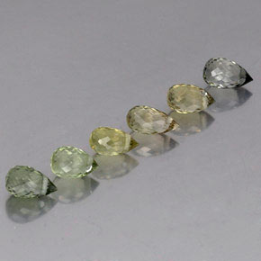 2.22 ctw Multicolor Tourmaline Stones, Natural Tourmaline in Briolette with Hole Shape for Sale
