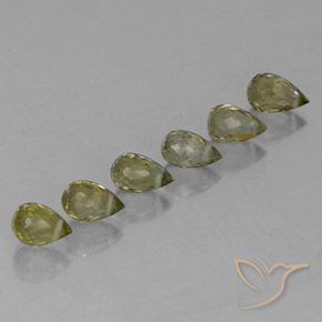 1.92 ctw Green Tourmaline Stones, Natural Tourmaline in Briolette with Hole Shape for Sale