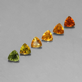 1.32 ct Multicolor Tourmaline Stone, Natural Tourmaline in Trillion Facet Shape for Sale
