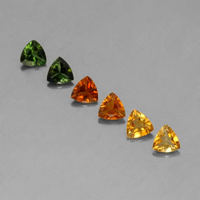 1.26 ct Multicolor Tourmaline Gemstone, Tourmaline Gem in Trillion Facet Shape for Sale.