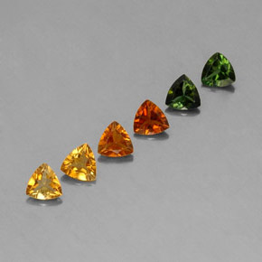 1.26 ct Multicolor Tourmaline Stone, Natural Tourmaline in Trillion Facet Shape for Sale