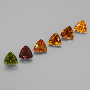 1.36 ct Multicolor Tourmaline Gemstone, Tourmaline Gem in Trillion Facet Shape for Sale.