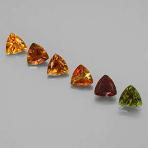 1.36 ct Multicolor Tourmaline Stone, Natural Tourmaline in Trillion Facet Shape for Sale