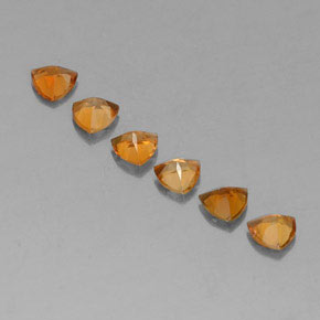 Tourmaline Gemstones in 4 x 4 mm (calibrated) Size for Sale, Tourmaline Stones in Yellow Orange Color