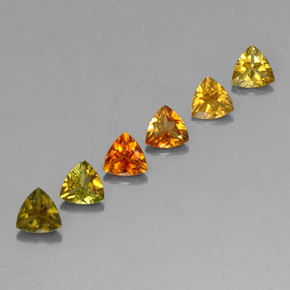 1.32 ct Multicolor Tourmaline Stone, Natural Tourmaline in Trillion Facet Shape for Sale