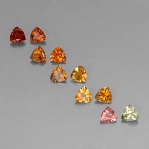 1.99 ct Multicolor Tourmaline Gemstone, Tourmaline Gem in Trillion Facet Shape for Sale.
