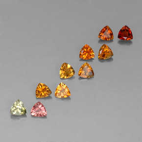 1.99 ct Multicolor Tourmaline Stone, Natural Tourmaline in Trillion Facet Shape for Sale