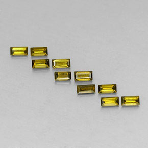 1.15 ct Green Tourmaline Gemstone, Tourmaline Gem in Baguette Facet Shape for Sale.