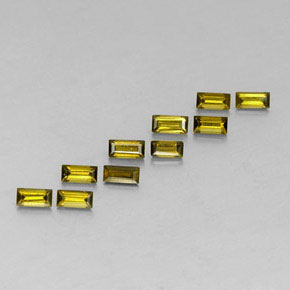 1.15 ct Green Tourmaline Stone, Natural Tourmaline in Baguette Facet Shape for Sale