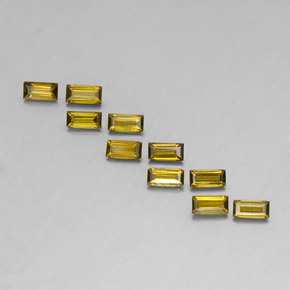1.13 ct Green Tourmaline Gemstone, Tourmaline Gem in Baguette Facet Shape for Sale.