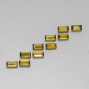 1.13 ct Green Tourmaline Stone, Natural Tourmaline in Baguette Facet Shape for Sale