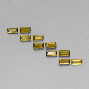 1.02 ct Green Tourmaline Gemstone, Tourmaline Gem in Baguette Facet Shape for Sale.