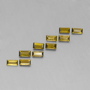 1.02 ct Green Tourmaline Stone, Natural Tourmaline in Baguette Facet Shape for Sale