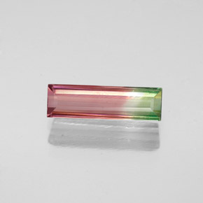 1.05 ct Multicolor Tourmaline Gemstone, Tourmaline Gem in Baguette Facet Shape for Sale.