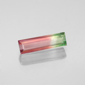 1.05 ct Multicolor Tourmaline Stone, Natural Tourmaline in Baguette Facet Shape for Sale