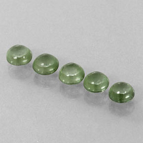 2.74 ct Green Tourmaline Stone, Natural Tourmaline in Round Cabochon Shape for Sale