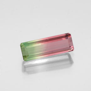 0.99 ct Bi-color Tourmaline Stone, Natural Tourmaline in Octagon Facet Shape for Sale